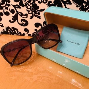 Tiffany & Co. Black Cat Eye Infinity Sunglasses